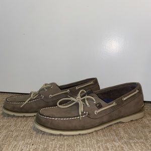 Sperry size 12 boat shoe soft leather grey
